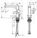 Змішувач для раковини Hansgrohe Tecturis S 110 Fine CoolStart EcoSmart+ шліфована бронза 73023140 з донним клапаном