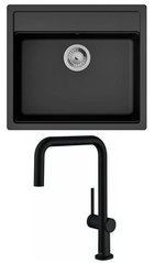 Кухонна мийка Hansgrohe S520-F510 чорний графіт зі змішувачем Focus M41 43359670