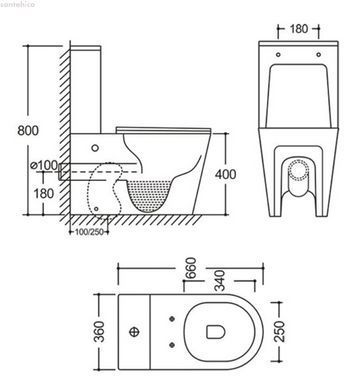 Унитаз напольный Qtap Vlasta Ultra Quiet QT28228300W с бачком и сиденьям Soft Close