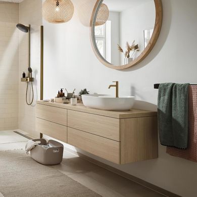 Смеситель для раковины Hansgrohe Tecturis S 110 шлифованная бронза 73311140