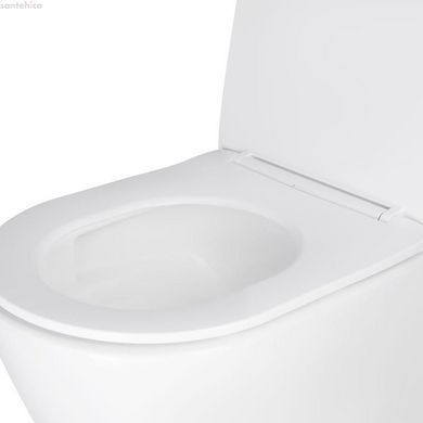 Інсталяція Geberit Duofix 458.103.00.1 з клавішею клавішею Delta50 хром глянсовий + Унітаз підвісний Qtap Swan Ultra Quiet QT16335179W з сидінням Soft Close