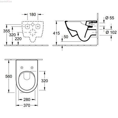 Інсталяція Geberit Duofix 2 в 1 458.103.00.1 + Унітаз підвісний Villeroy&Boch Subway 2.0 Directflush 5614R201 із сидінням Soft Close