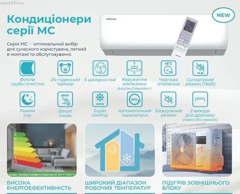 Кондиціонер Aerostar MC 35м&sup2; AER-12A-R32-IU