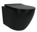 Унітаз підвісний Qtap Robin Ultra Quiet чорний матовий QT13332381АSMB з сидінням Soft-close