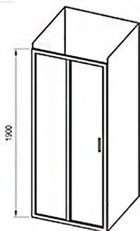 Душові двері RAVAK BLDP2 - 110 Transp bright alu 0PVD0C00Z1