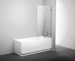 Шторка для ванни RAVAK PVS1-80 White + Glass Transparent 79840100Z1