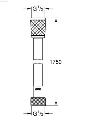 Шланг для душа Grohe VitalioFlex Trend хром 28742002