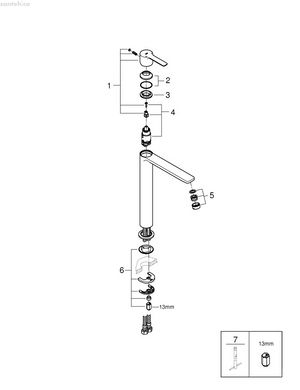 Змішувач для раковини Grohe Lineare XL-Size (23405001)