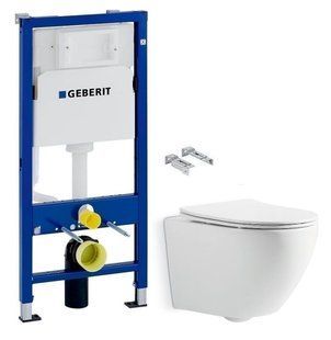 Инсталляция Geberit Duofix 458.103.00.1 2 в 1 + Унитаз подвесной Devit Universal 3020162 с сиденьем Soft Close