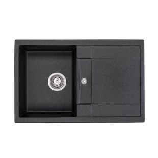 Мийка VALENCIA black shine (780*500mm.) 701