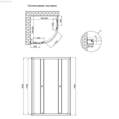 Душевая кабина Lidz Latwa SC80x80.SAT.LOW.FR Frost Без піддону LLSC8080SATLOWFR2