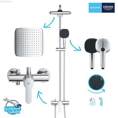 Душова система Grohe Vitalio Comfort QuickFix хром 2698540961BF з набором аксесуарів