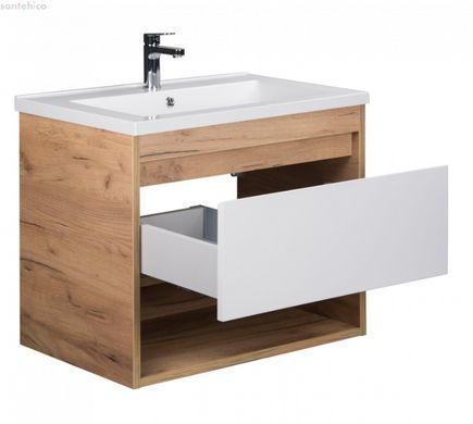 Тумба підвісна Мойдодир Oslo Wood 70 00-0008334 з раковиною Cosmo