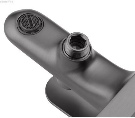 Змішувач для ванни Kroner Element 211315-3801 графіт CV035953 з душовим гарнітуром