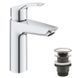 Змішувач для раковини Grohe Eurosmart New хром 23923003 з донним клапаном