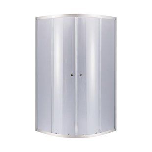 Душевая кабина Lidz Latwa SC90x90.SAT.LOW.GR полукруглая, для низкой. поддона, высота 185 см, стекло тон. 4 мм, без поддона LLSC9090SATLOWGR2
