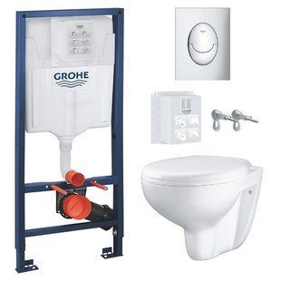 Комплект инсталляция Grohe Rapid SL 39503000 + унитаз Grohe Bau Ceramic 39427000 + сиденье Soft Close 39493000