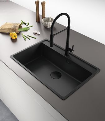 Смеситель для кухни Franke Maris Slim SemiPro черный матовый 115.0728.396