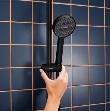 Душова система з термостатом Hansgrohe Activera S 240 1jet EcoSmart Showerpipe чорний матовий 28078670