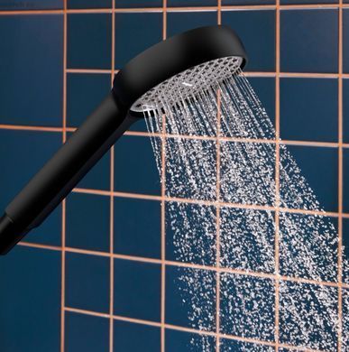 Душова система з термостатом Hansgrohe Activera S 240 1jet EcoSmart Showerpipe чорний матовий 28078670