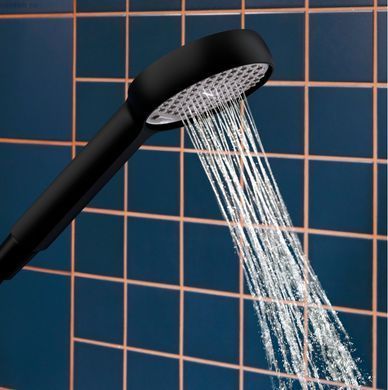 Душова система з термостатом Hansgrohe Activera S 240 1jet EcoSmart Showerpipe чорний матовий 28078670