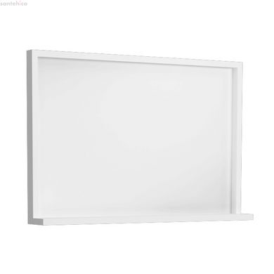 FIRST комплект мебели 80см, белый: тумба подвесная, 2 дверцы + зеркало прямоугол. 74*50см + умывальник накладной арт RZJ581
