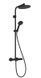 Душова система з термостатом Hansgrohe Activera S 240 1jet EcoSmart Showerpipe чорний матовий 28078670