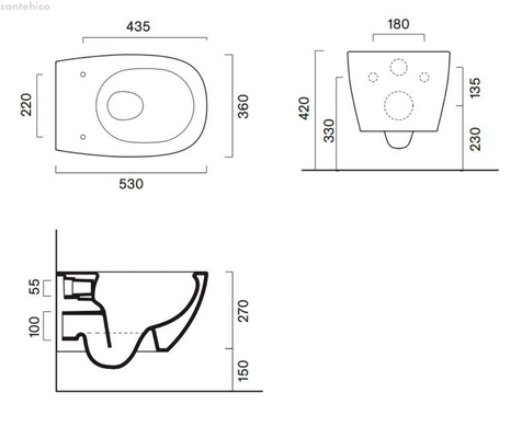 Инсталляция Grohe Rapid SL 38772001 3 в 1+ Унитаз подвесной Catalano Alvea 0611530001 с сиденьем Soft Close