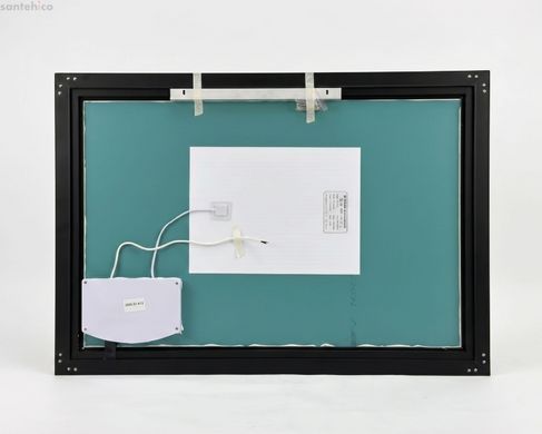 Дзеркало AquA PooL Aqua 80x70 88-Hra80s70-CWDd-mA з чорним профілем і Led підсвічуванням