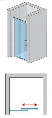Душевые двери San Swiss Valea 120x190 (Профиль - хром, стекло - прозрачное) VAL212005060