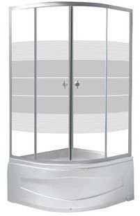 Душевая кабина Rozzy Jenori Baron 100х100 (Профиль - сатин, стекло - прозрачное) 100RZ014Linia