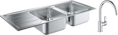 Кухонна мийка GROHE Sink K500 31588SD0 cо змішувачем BauLoop 31368001