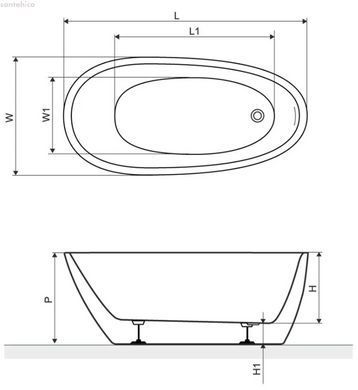 Ванна акриловая Excellent Olia 160x75 WAEX.OLI2.16WH