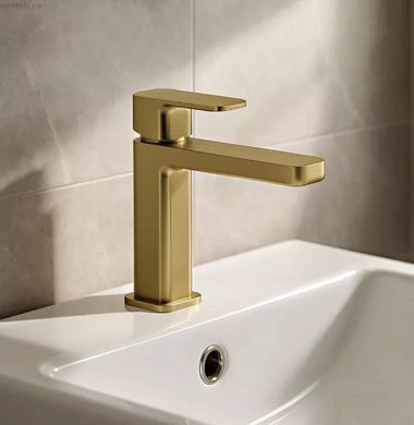 Змішувач для раковини Kludi Renon золотий матовий 42288N075