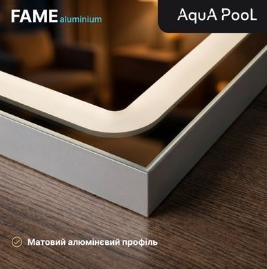 Зеркало AquA PooL Aqua 80x70 88-Hra80s70-CWDd-mK с профилем матовый алюминий и Led посветкой