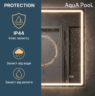 Зеркало AquA PooL Aqua 80x70 88-Hra80s70-CWDd-mK с профилем матовый алюминий и Led посветкой