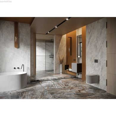 Плитка GRES BRAZILIAN QUARTZITE BLACK RECT, матова, профарбована в масі, керамограніт