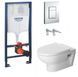 Інсталяція для унітазу GROHE Rapid SL 38775001 + підвісний унітаз з кришкою Duravit DuraStyle 45620900A1