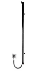 Рушникосушарка електрична Mario Рей 1100х30/130 таймер з регулятором TR чорний мат 2.21.1102.15.BM