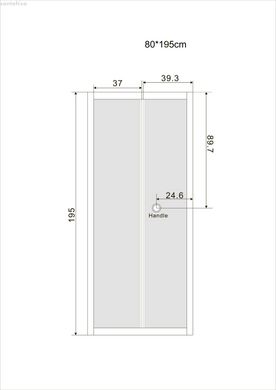 Душові двері Eger bifold 80x195 см 599-163-80(h)