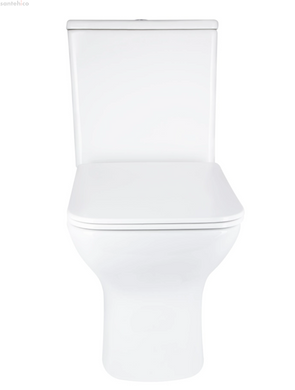 Унитаз напольный Qtap Aries Rimless QT03228302W с бачком и сиденьям Soft Close