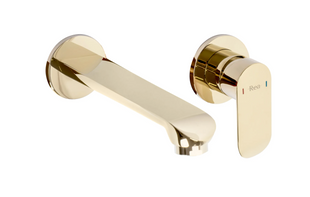Смеситель для раковины (умывальника) REA HYPER GOLD + BOX настенный REA-B2060