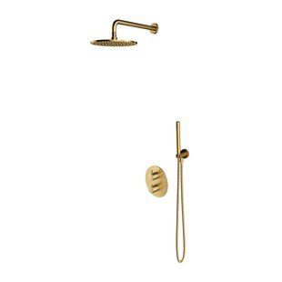 Душевая система с термостатом Omnires Y brushed gold SYSYT05XGLB