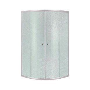 Душевая кабина Lidz Latwa SC90x90.SAT.LOW.FR полукруглая, для низкой. поддона, высота 185 см, стекло Frost 4 мм, без поддона LLSC9090SATLOWFR2