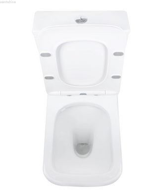 Унитаз напольный Qtap Aries Rimless QT03228302W с бачком и сиденьям Soft Close
