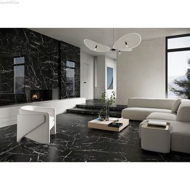 Плитка GRES MARMO MOROCCO BLACK POLER, полірований, профарбована в масі, керамограніт
