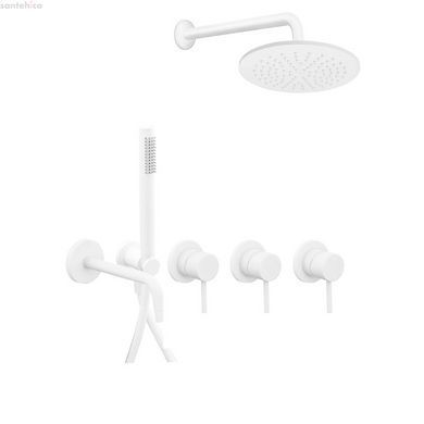 Душевая система скрытого монтажа Paffoni Shower белый матовый KITLIG011BO/225