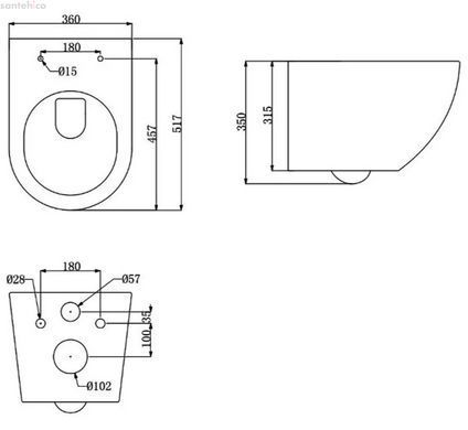 Унітаз підвісний Devit Universal Vortex Flush DUN30201111W із сидінням Soft Close