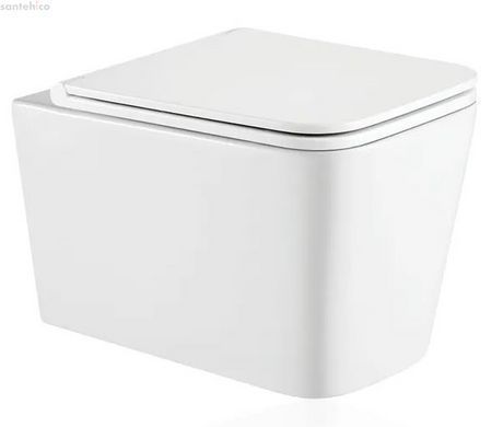 Инсталляция Geberit Duofix 458.103.00.1 с клавишей Delta50 черный глянцевый + Унитаз подвесной Koller Pool Kvadro KR-0530-RW с сиденьем Soft Close
