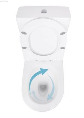 Унитаз напольный Qtap Jay Ultra Quiet QT07222175TW с бачком и сиденьям Soft Close